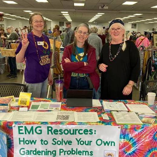Douglas County Extension Master Gardener volunteers at their resource booth at the Groovy Garden Show